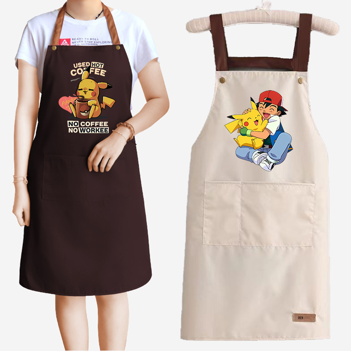 Home Cooking Services - Anime Pokemons Cooking Apron Women Men
