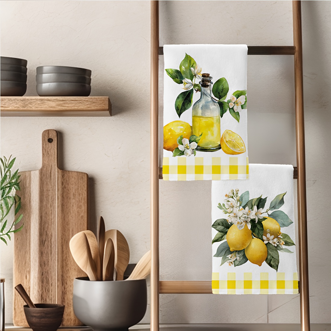 2pcs, lemon floral pattern kit - Home Cooking Services review and price