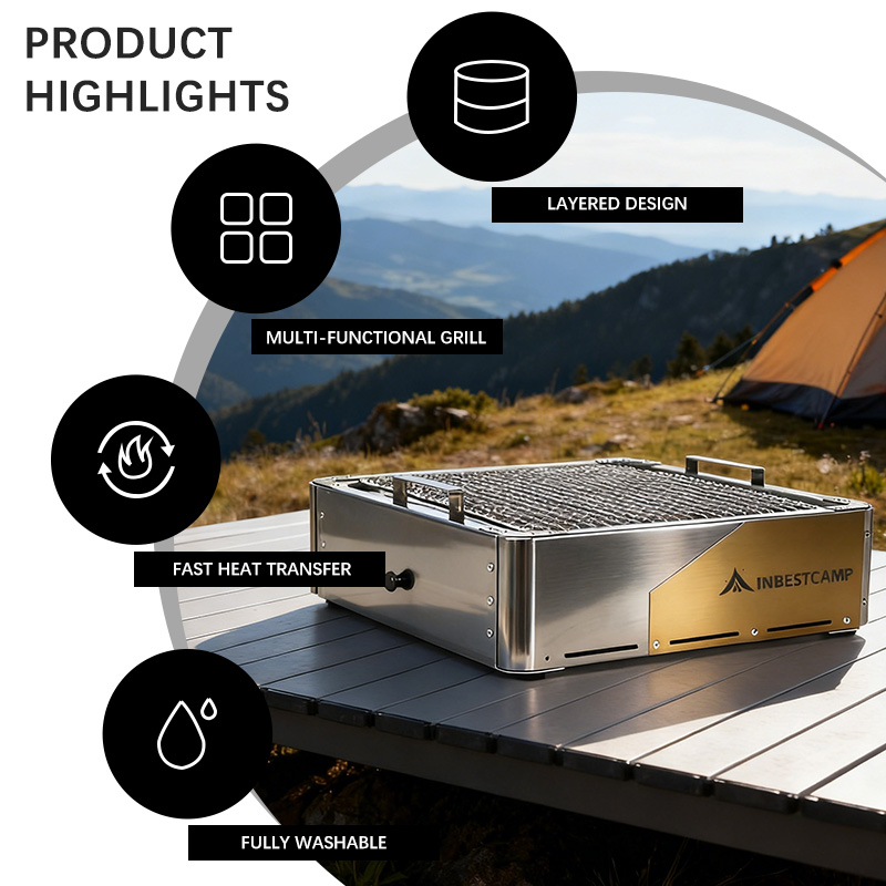 INBESTCAMP Suitable BBQ Layere - Home Cooking Experience review and price