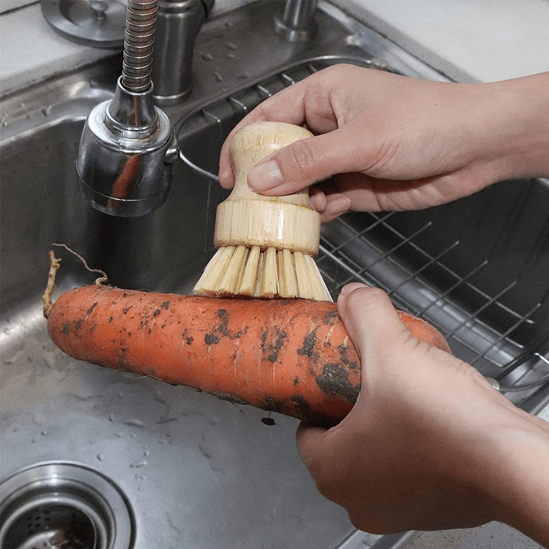 Bamboo Dish Scrub Brush Soap D - Dosa Pan Iron review and price