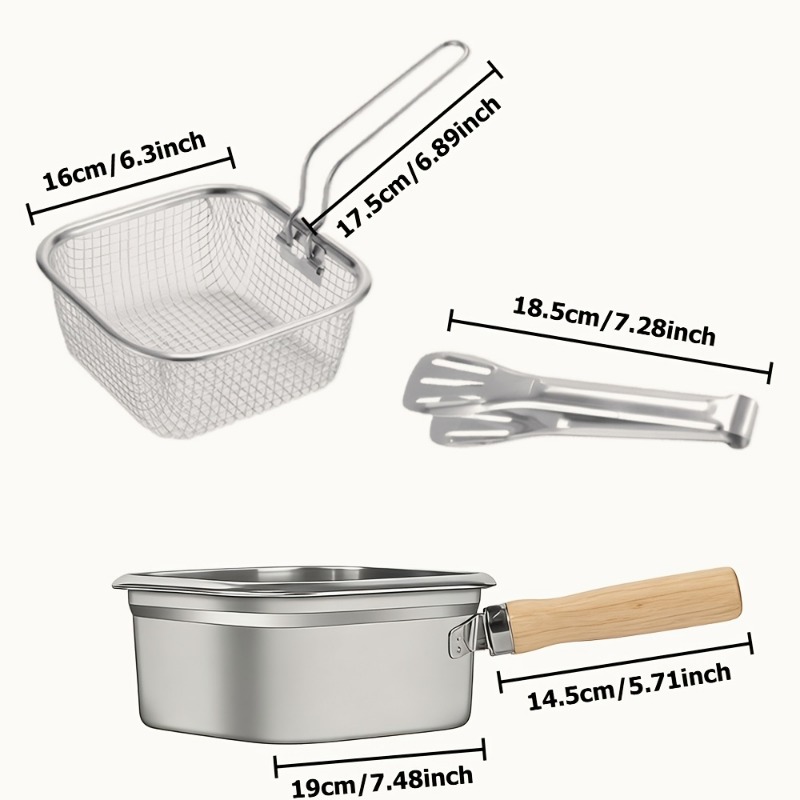 Stainless steel square deep fr - Paella Pan Steel review and price