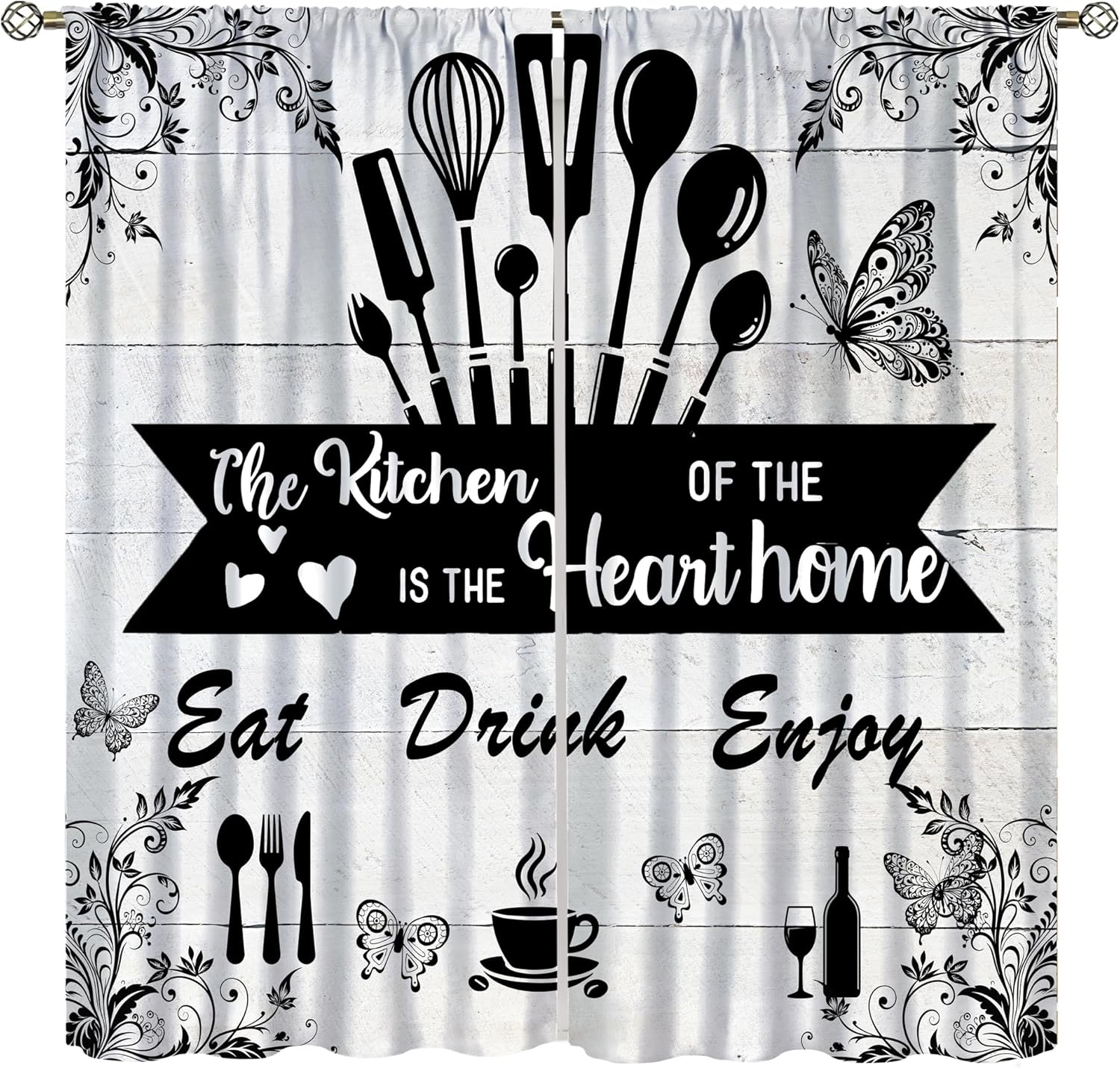 Farmhouse Rustic Curtains, Vin - Home Cooking Youtube review and price