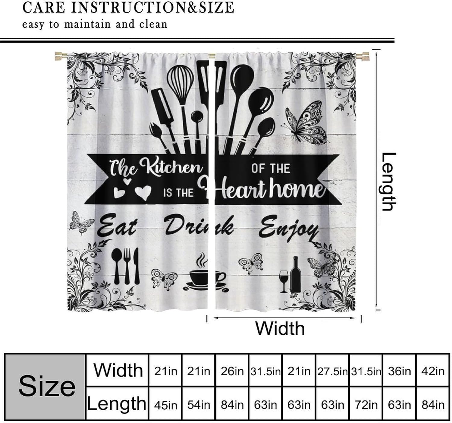Farmhouse Rustic Curtains, Vin - Home Cooking Youtube review and price