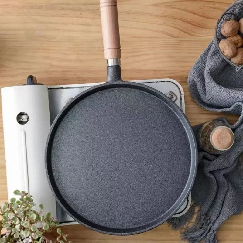 20cm Cast Iron Skillet Wooden  - Dosa Pan Iron review and price